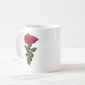 Red Roses and Leaves Koffiemok (Voorkant links)