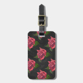 Red Roses Art Pattern Bagagelabel (Voorkant verticaal)