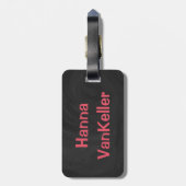 Red Roses Art Pattern Bagagelabel (Achterkant verticaal)