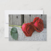 Red Roses & Barnwood Wedding Save the Date (Voorkant)