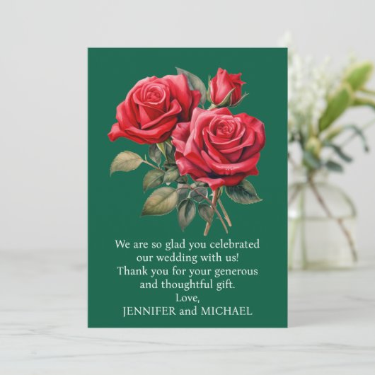 Red Roses bedankt (Staand voorkant)