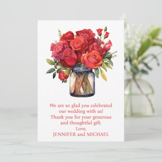 Red Roses bedankt (Staand voorkant)