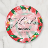 Red Roses bedankt Bedankjes Labels (Voorkant)