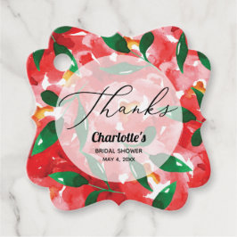 Red Roses bedankt Fancy Bedankjes Labels