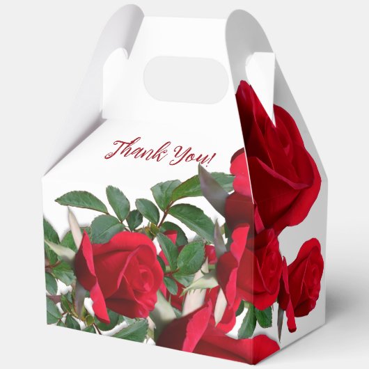 Red Roses Bedankt Handle Favor Boxes Bedankdoosjes (Voorkant)
