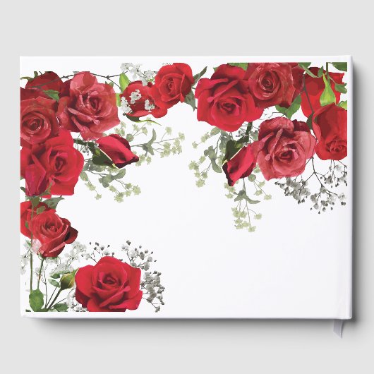 Red Roses begrafenis / herdenking / bruiloft gaste Gastenboek (Achterkant)