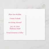 Red Roses Bewaar de datum Foto Briefkaart (Achterkant)