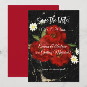 Red Roses Bewaar de datum Kaart (Voorkant / Achterkant)