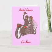 Red Roses Biker Motorcycle Wedding Vrijgezellenfee (Voorkant)