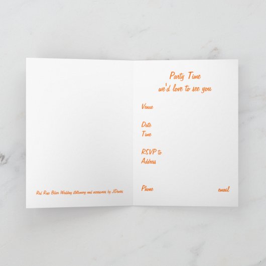 Red Roses Biker Motorcycle Wedding Vrijgezellenfee (Binnen)