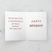 Red Roses Birthday Kaart (Binnen)