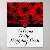 Red Roses Birthday Poster (Voorkant)