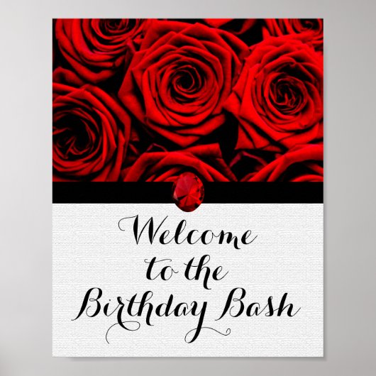 Red Roses Birthday Poster (Voorkant)