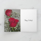 Red Roses Birthday Wish Kaart (Binnen)