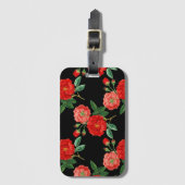 Red Roses, Black Background, Bagagelabel (Voorkant (verticaal))
