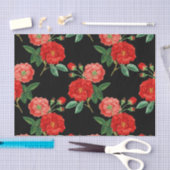Red Roses, Black Background, Tissuepapier (Craft)
