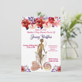 Red Roses Blooms Floral Moederdag Dance Party Kaart (Staand voorkant)