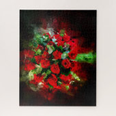 Red Roses Boeket bloem waterverf - bb Legpuzzel (Verticaal)