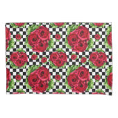 Red Roses Bouquet Floral Love Rockabilly Kussensloop (Voorkant-Links)