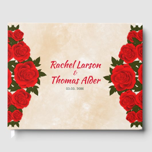 Red Roses Bouquet Gastenboek (Voorkant)