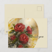 Red Roses Briefkaart (Voorkant / Achterkant)