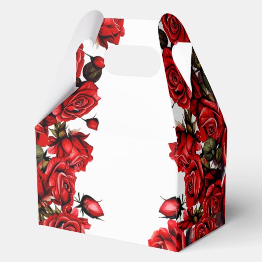 Red Roses bruiloft Bedankdoosjes (Achterkant)