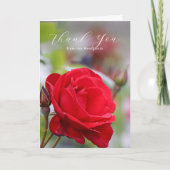Red Roses bruiloft dank u bericht Bedankkaart (Voorkant)