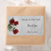 Red Roses bruiloft dank u Etiket (Insitu)