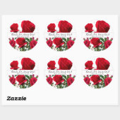 Red Roses bruiloft Dank u gasten voor Stickers (Vel)