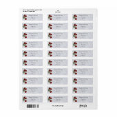 Red Roses Bruiloft Dank u Label (Full Sheet)