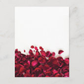 Red Roses bruiloft details Informatiekaartje (Achterkant)