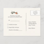 Red Roses bruiloft RSVP Kaarten (Achterkant)