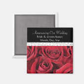 Red Roses Bruiloft Save the Date Magnet (Voorkant / Achterkant)