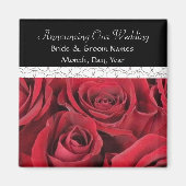 Red Roses Bruiloft Save the Date Magnet (Voorkant)