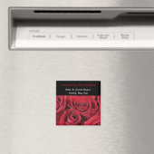 Red Roses Bruiloft Save the Date Magnet (Insitu (Vaatwasser))