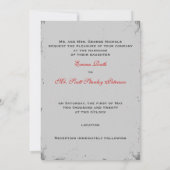 Red Roses bruiloft uitnodigingen 5 "x 7" (Achterkant)