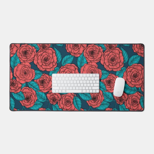 Red roses bureaumat (Keyboard & Muis)