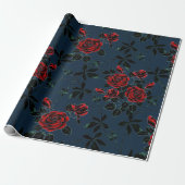 Red roses cadeaupapier (Uitgerold)