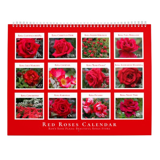 Red Roses Calendar (Type-A) Kalender (Achterkant)