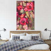 Red Roses Canvas afdrukken (Insitu (Slaapkamer))
