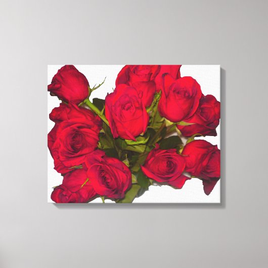 Red Roses Canvas afdrukken (Voorkant)