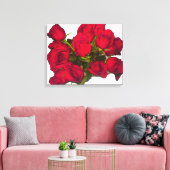 Red Roses Canvas afdrukken (Insitu (Woonkamer))