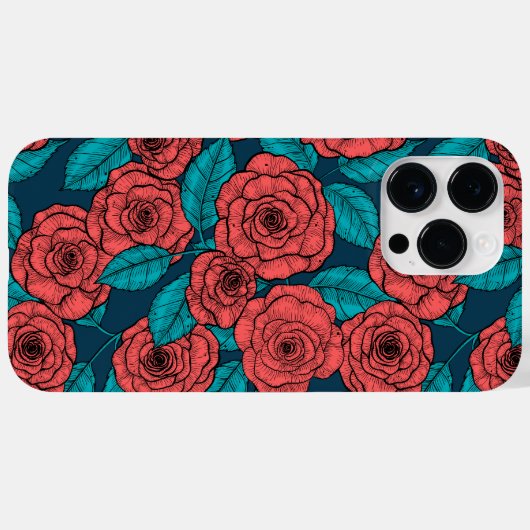 Red roses Case-Mate iPhone case (Achterkant (horizontaal))