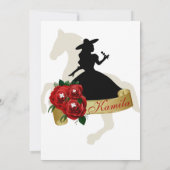 Red Roses Charra Quinceañera Kaart (Achterkant)