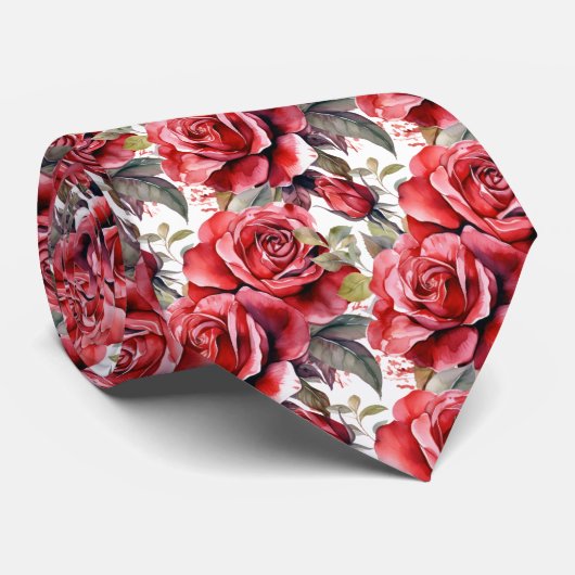 Red Roses Classic Officiële Stropdas (Opgerold)