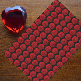 Red Roses Classic Zwart Bloemen Tissuepapier