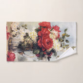 Red Roses Clematis Franse kunstenaar Paul de Longp Bad Handdoek (Handdoek)