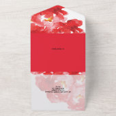 Red Roses Collage Wedding All In One Uitnodiging (Buitenkant)