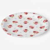 Red Roses Country Schattige en papier Borden Papieren Bordje (Gekanteld)