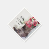 Red Roses Cowboylaarzen Westerne bruiloft Waterver Servet (Hoek)